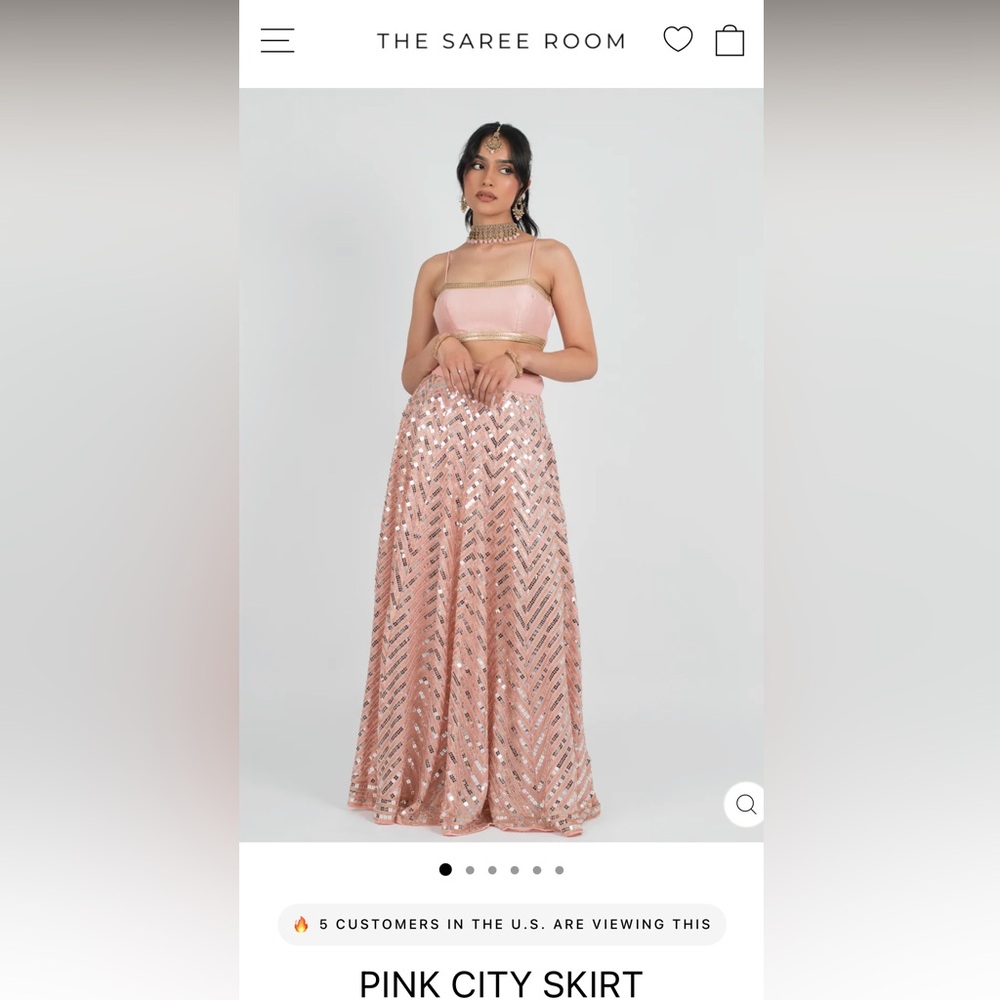 Elegant Pink A-Line Skirt